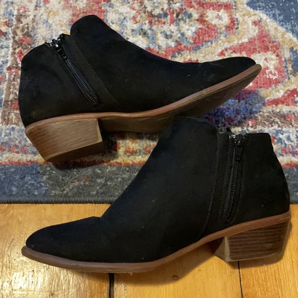 Black Zip Up Booties - Picture 3 of 4